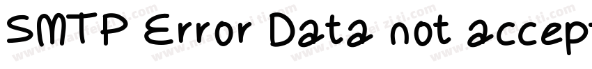 SMTP Error Data not accepted SMTP字体转换